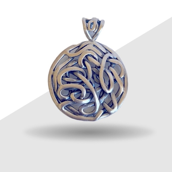 Silpada Oxidized Sterling Silver Silver Winding Pendant Necklace S 1691 - Picture 2 of 9